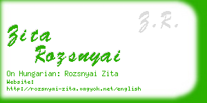 zita rozsnyai business card